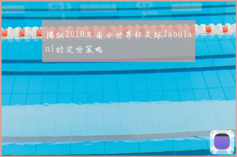 揭秘2010年南非世界杯足球Jabulani的定价策略